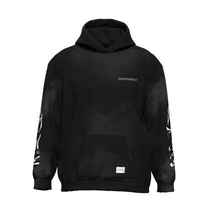 Dishonest Black Marble Flame Hoodie