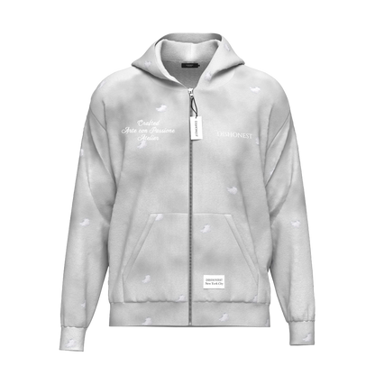 Dishonest Grey Zip-up Hoodie