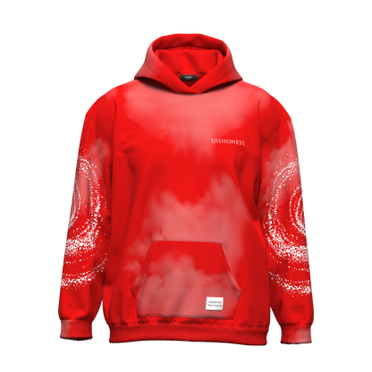 Dishonest Red Washed Galaxy Hoodie