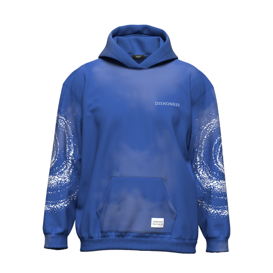 Dishonest Blue Washed Galaxy Hoodie