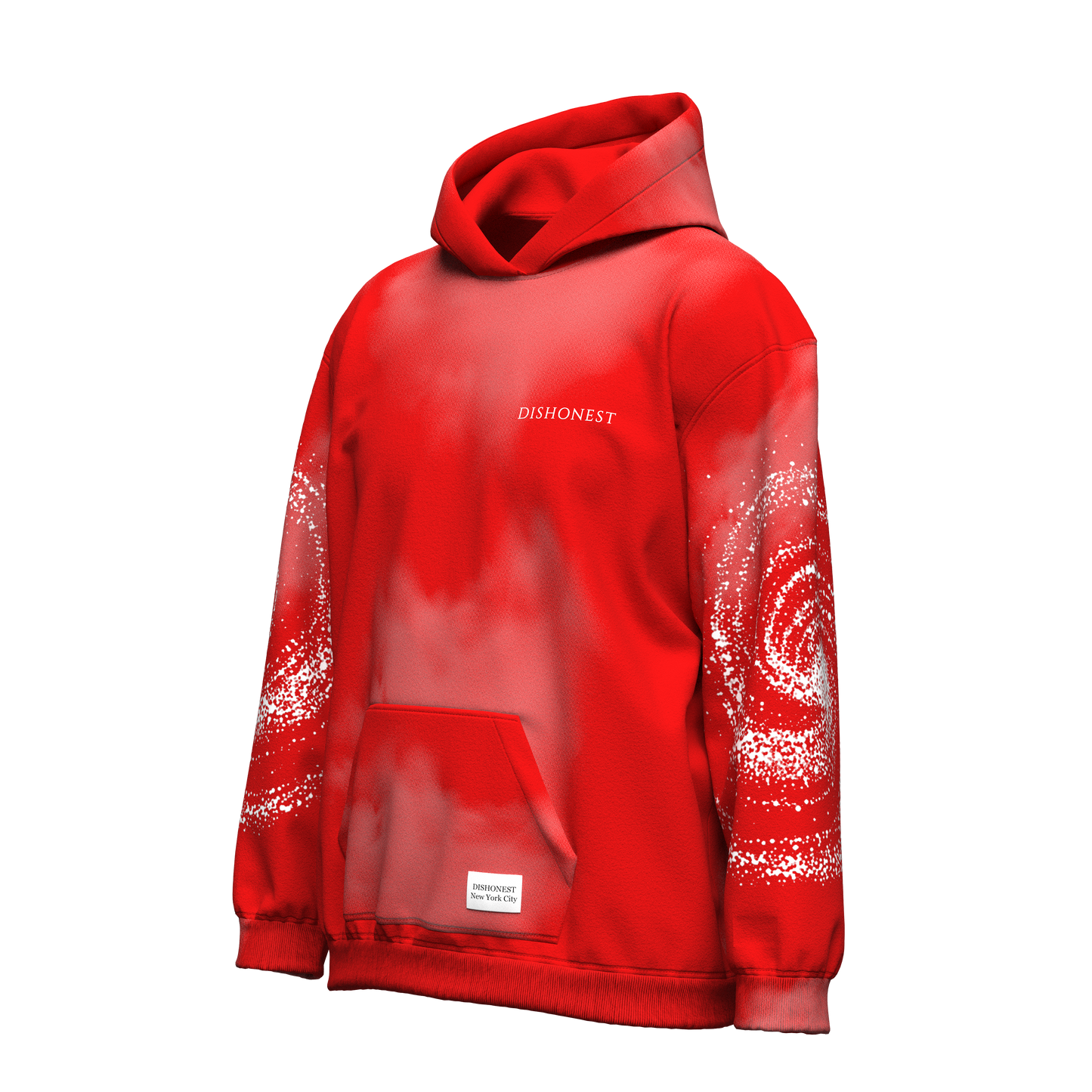 Dishonest Red Washed Galaxy Hoodie